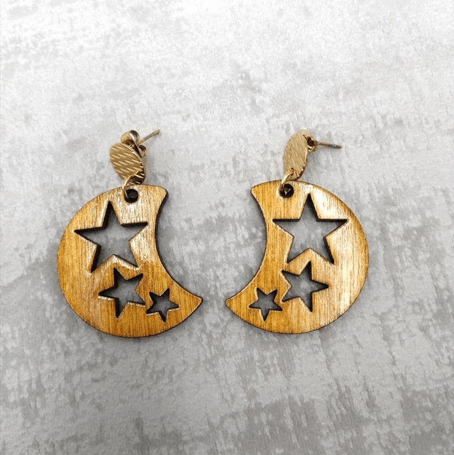 Boucle d'oreilles Lune