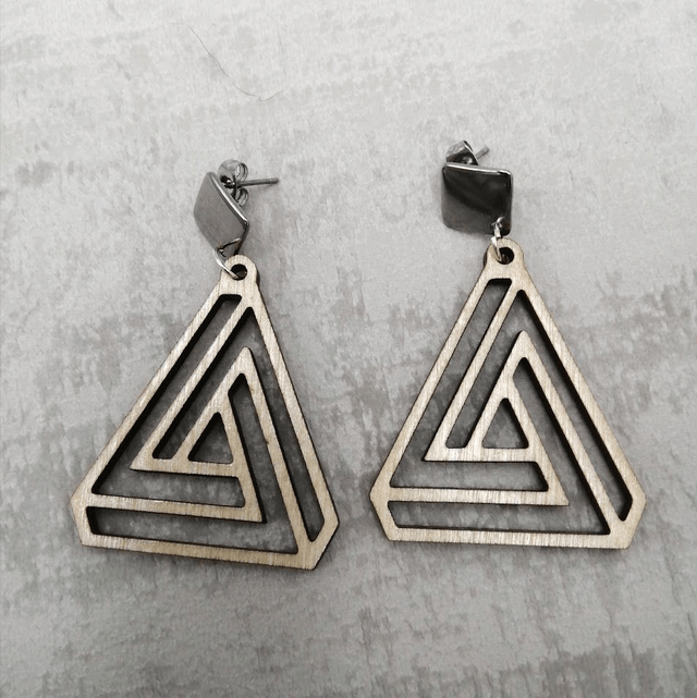 Boucle d'oreilles Pyramide 