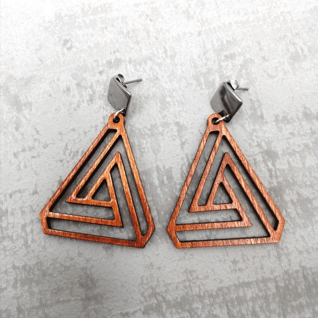Boucle d'oreilles Pyramide 