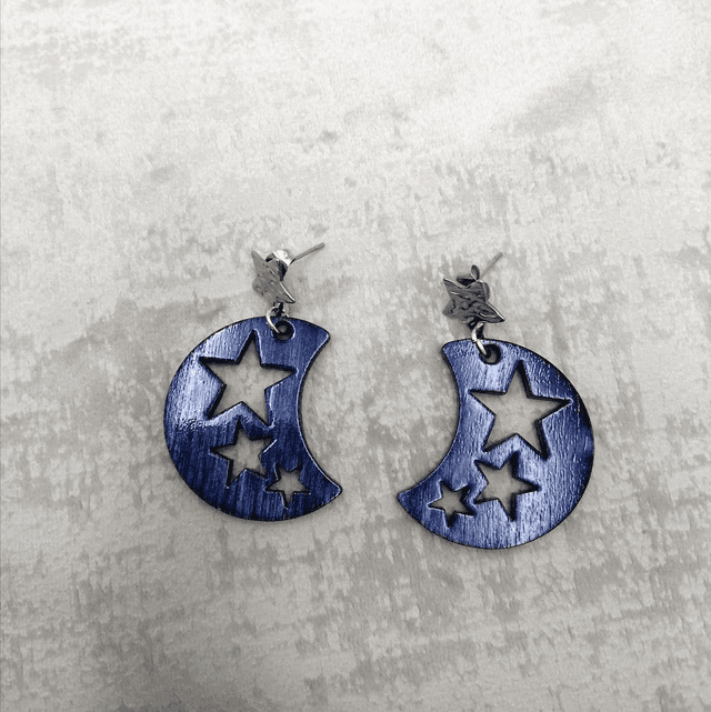 Boucle d&#039;oreilles Lune
