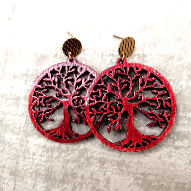 Boucle d&#039;oreilles Arbre de vie